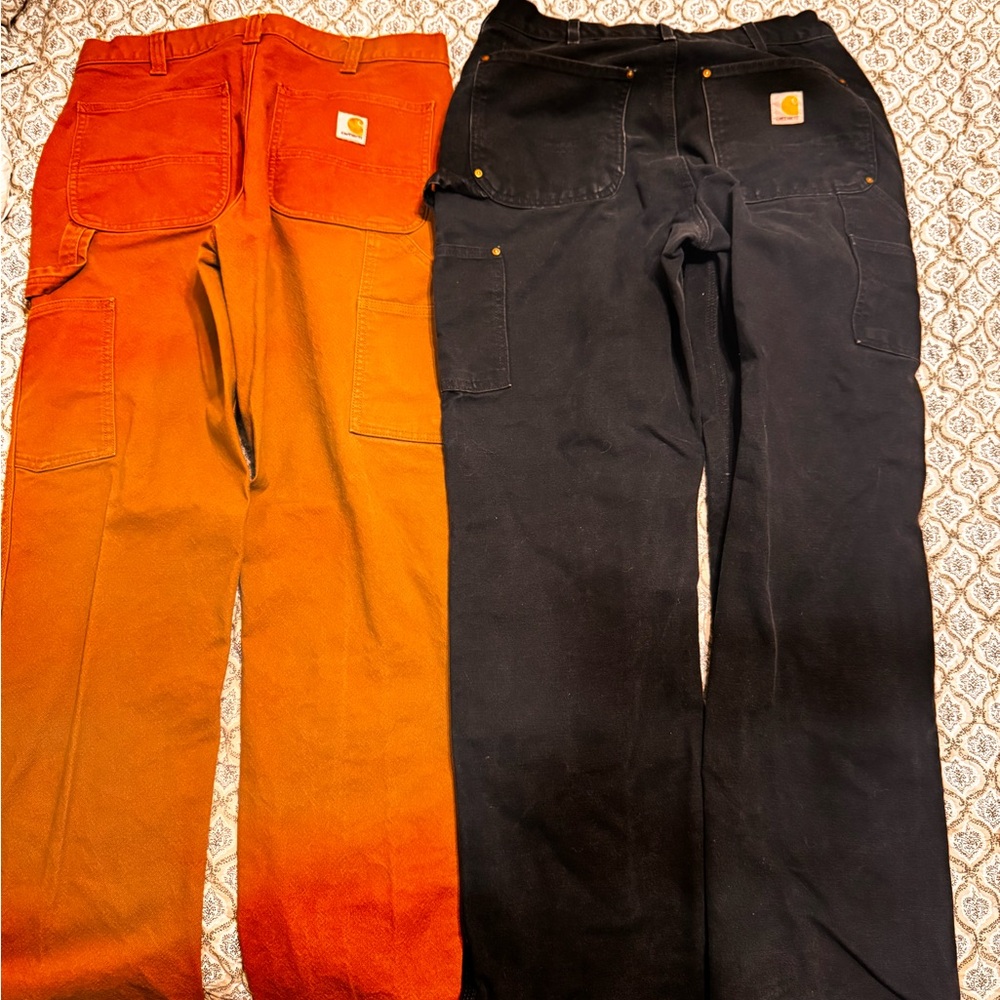 Carhartt Black & Carhartt Tan Work Pants Duo